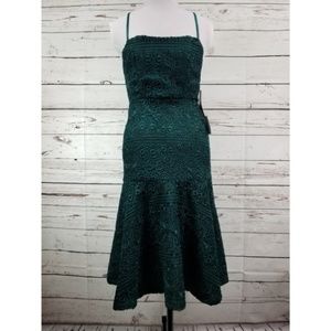 Lace-up Midi Dress-Green